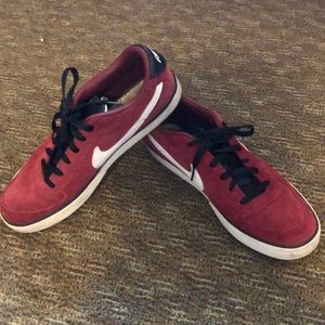 Maroon Nike Suede Sneakers